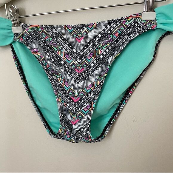 SO Bikini Bottoms Patterned Trendy Bohemian Geometric Colorful Swim Separates - Picture 2 of 7